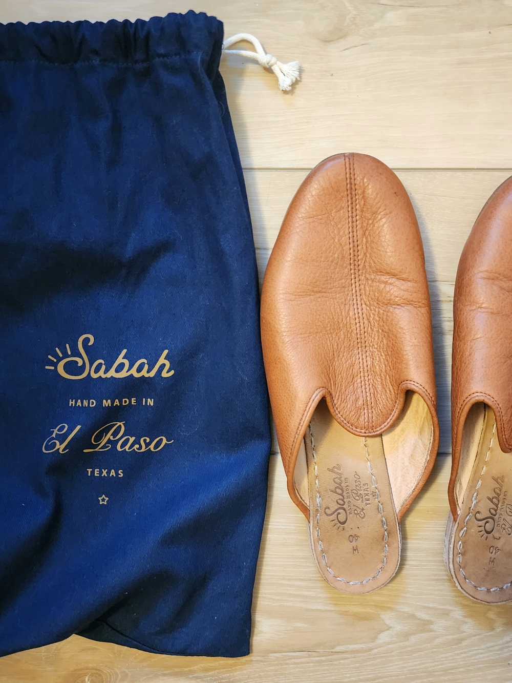 Sabah Women's Tan Leather Slip-On Mules - Picture 2 of 4